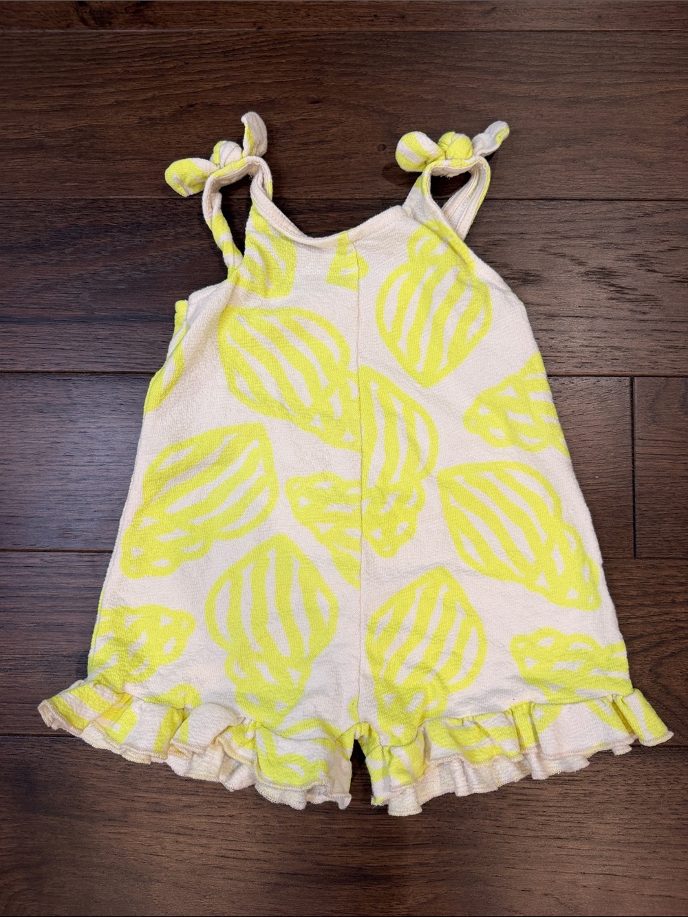 Zara Yellow & White Ruffled Toddler Romper Size 3T - C1-Q